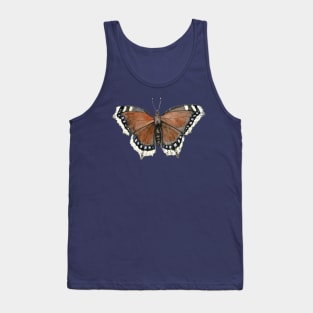 Mourning Cloak Butterfly Watercolor Painting Tank Top